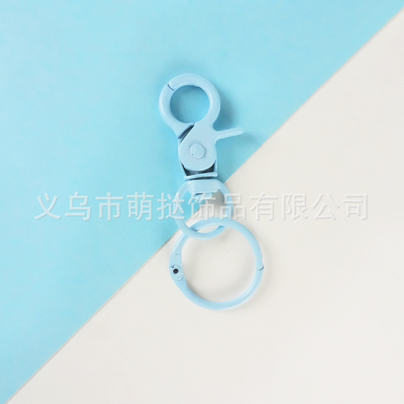 彩色金属手工烤漆钳扣钥匙扣卡圈钥匙圈diy玩具饰品首饰配件|undefined