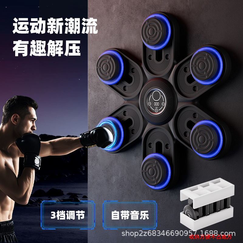 Cross-Border Smart Bluetooth Music Boxing Target Boxing Wall Target Children's Home Decompression Fighting Trainer Boxing Target