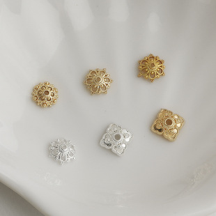 14K����ɫ��â���U�ջ��� ����朻��䴮���в��� diy�Ʒ���