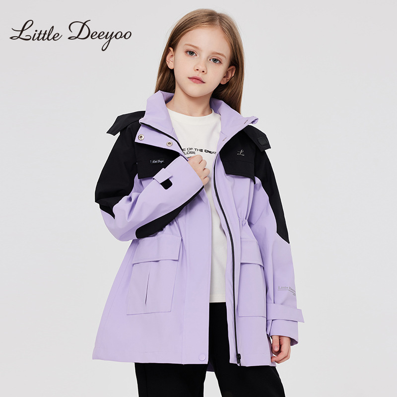 Special Offer for Girls' 2026 Spring and Autumn Hooded Jackets, Windproof and Waterproof Jackets for Older Children, Children's Spring and Autumn Jackets