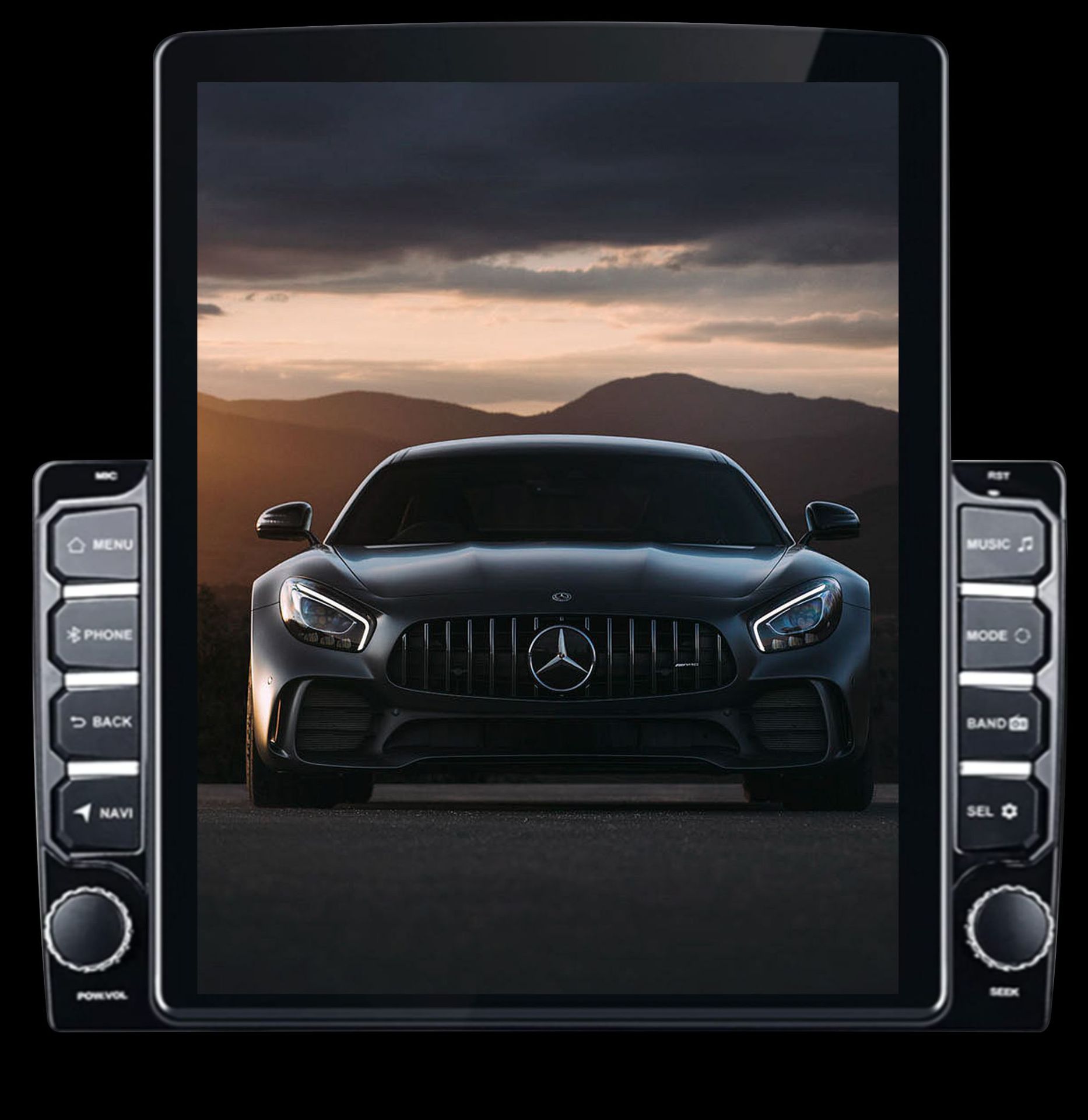 9.7inch Vertical Screen Car Center Console Smart Navigation Device Car GPS Wireless CarPlay High-Definition Large Screen Car Device