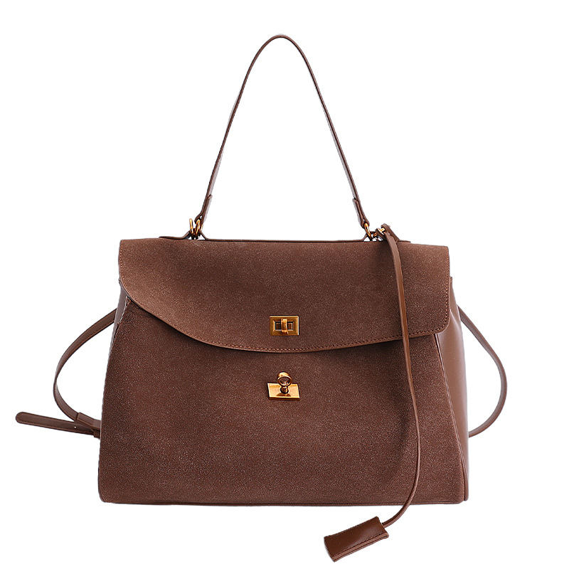 Bolso de maletín retro de gran capacidad para mujeres 2025 invierno nuevo estilo de moda mochila de piel de ciervo mochila de alta calidad para viajar
