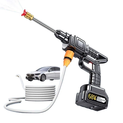 High pressure car wash water gun: Car Washer, Booster Lithium Battery, Wireless