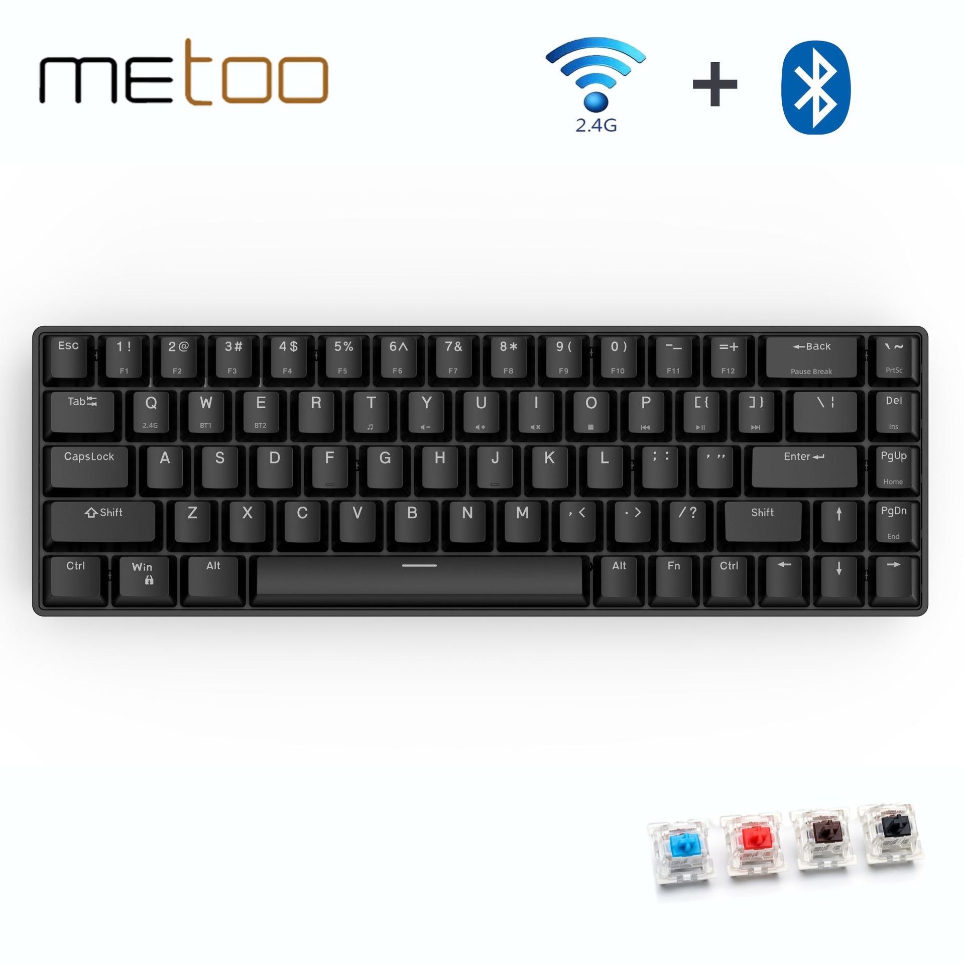 En stock mi tu 68 llave de modo dual Bluetooth 5,0 inalámbrico 2,4g juego Teclado mecánico rojo marrón verde eje Comercio exterior caliente