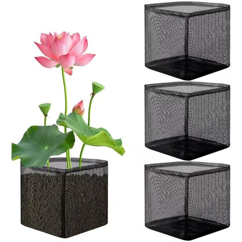 Aquatic Plant Grow Bag PVC Mesh Plant Grow Pot Reusable Garden Pond…