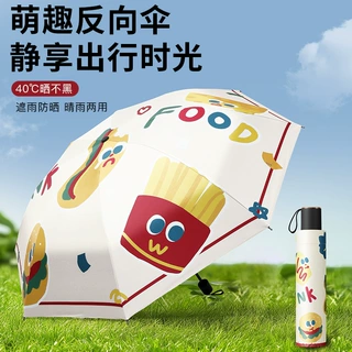 太阳伞女高颜值防晒防紫外线双层遮阳伞女士高级晴雨伞 防晒黑胶