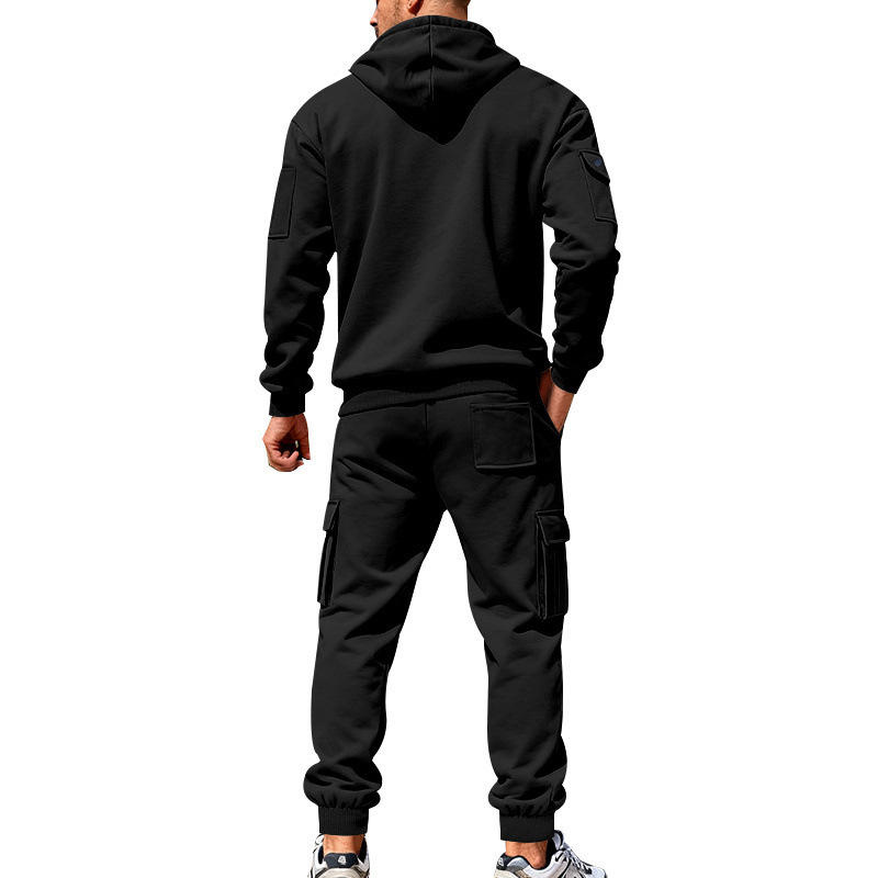 Men's Clothing Men's Heavyweight Fleece Lined Casual Sportswear Workwear Trendy Loose Suit Winter For Formal & Casual_viptrois.com
