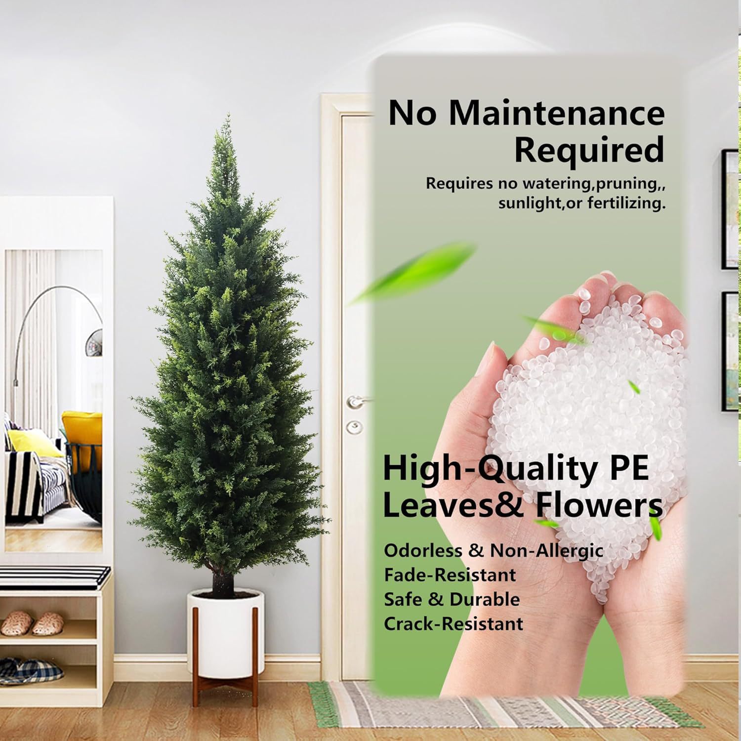 Shengyuan nuevo pinos de Navidad simulación de Navidad, diseño de paisaje de ciprés artificial, decoración del hogar