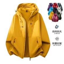 户外三防冲锋衣三合一多巴胺色系防风防水抓绒内胆可单穿连帽外套