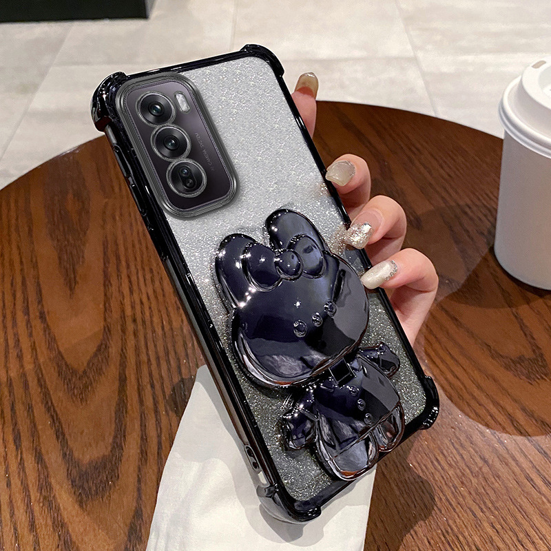 Suitable for Xiaomi 17 Rabbit Mirror Phone Case, Fashionable Redmi Note 15 Pro Airbag Anti-Drop 14K90 Full Coverage New Model