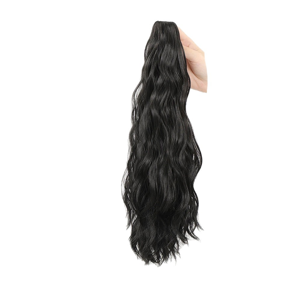 Peluca mujer cola de caballo en línea celebridad estilo coreano pinza de pelo pera flor rollo natural sin costura artificial Pelo Corto Cola de Caballo alta torcedura trenza