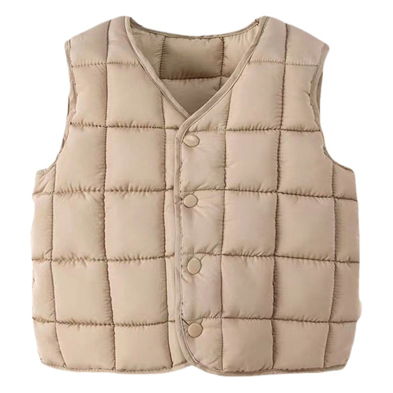 Chaleco de algodón de doble cara para niños otoño e invierno Bebé dentro y fuera usar la versión Khan de chaleco cálido para niños masculinos y femeninos