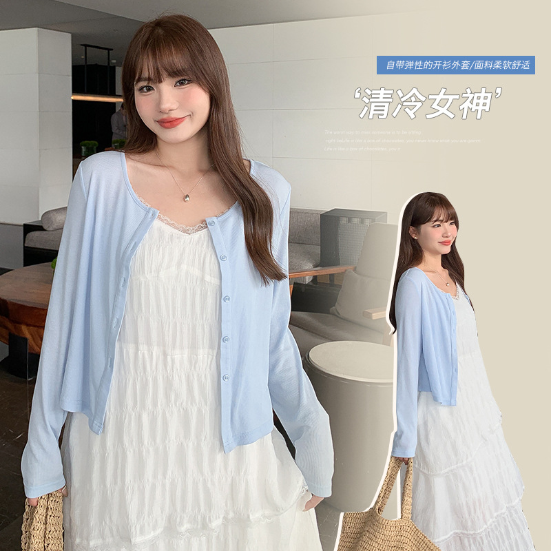  夏  XL-5XL 大きいサイズ カーディガン ワンピース 2点セット