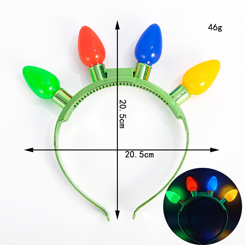 Fiesta transfronteriza lámpara LED banda de cabello fiesta de Navidad lámpara luminosa banda de cabello atmósfera de fiesta props de decoración