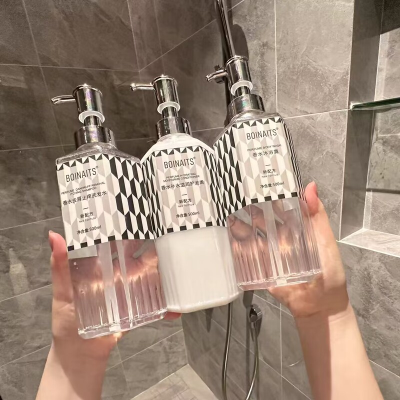 香水のシャンプーのリンスの入浴剤のセットは屑を取り除いてかゆみを止めます。|undefined