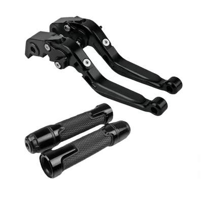 Handle Lever + Handlebar | Other brake systems - black-handlebar-grips-folding-horns