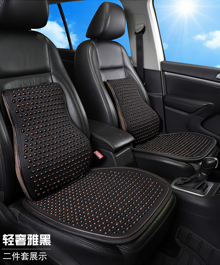 High-end hand-crocheted Bodhi car seat cushion, summer-specific cooling pad, universal for all car sizes, breathable bead lumbar support seat cushion