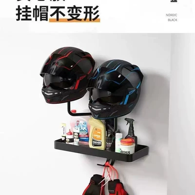 Motosiklet dəbilqə rəfləri – Storage Rack - double-ball-model-with-storage-rack