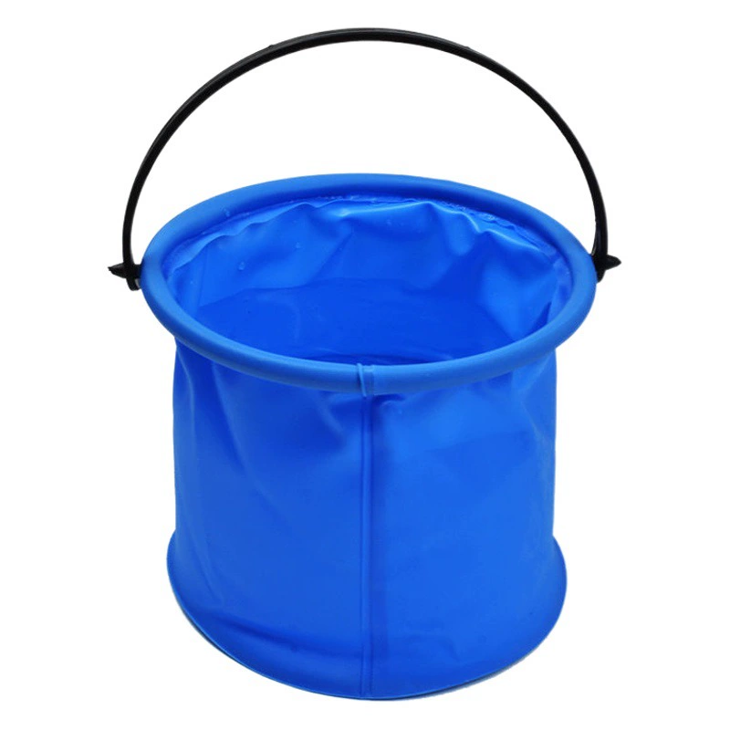 Маленький размер без отделения Портативная складная телескопическая ручка Ведро для стирки Художественная роспись Пляжное ведро Маленькое ведро без отделения