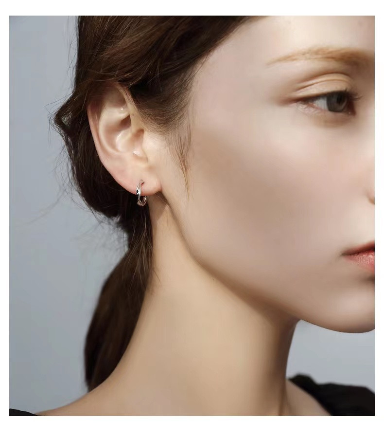 5g Weight 925 Sterling Silver Ear Needle Material Earrings Classification 1 Pair Quantity 1 Pair 925 Sterling Silver Solid Color Earrings