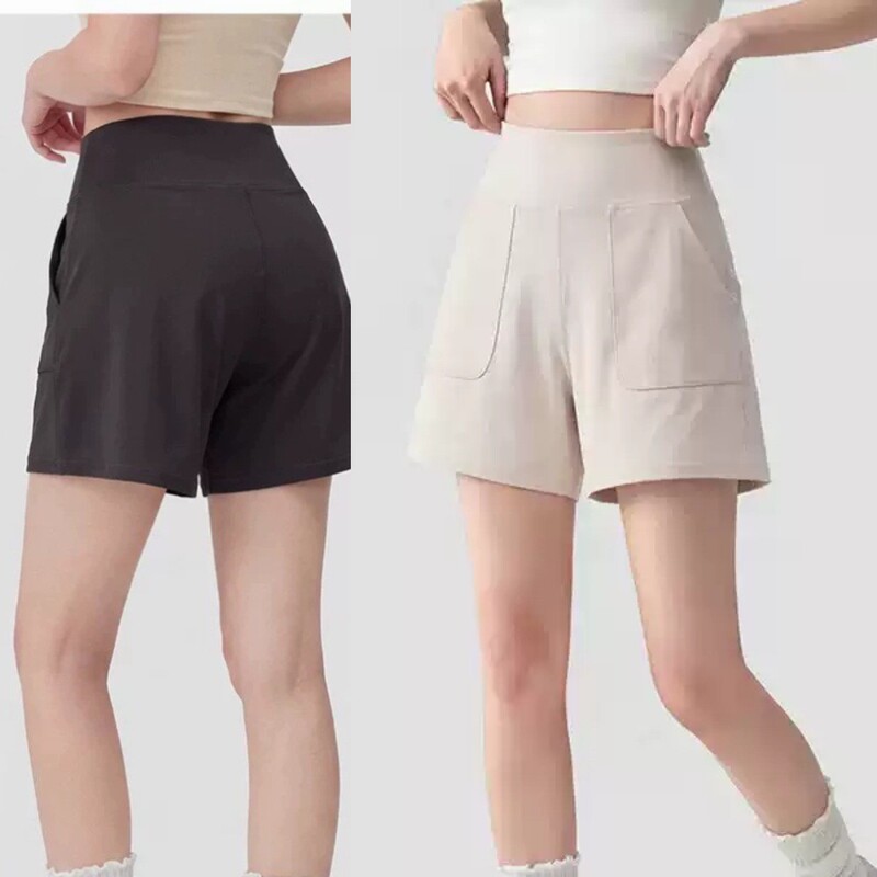 High-Waisted Yoga Shorts with Pockets for Women, Outdoor Training, Running, Pilates, Fitness, Quick-Dry, Breathable Yoga Pants for Summer High-Waisted Yoga Shorts with Pockets for Women, Outdoor Training, Running, Pilates, Fitness, Quick-Dry, Breathable Yoga Pants for Summer