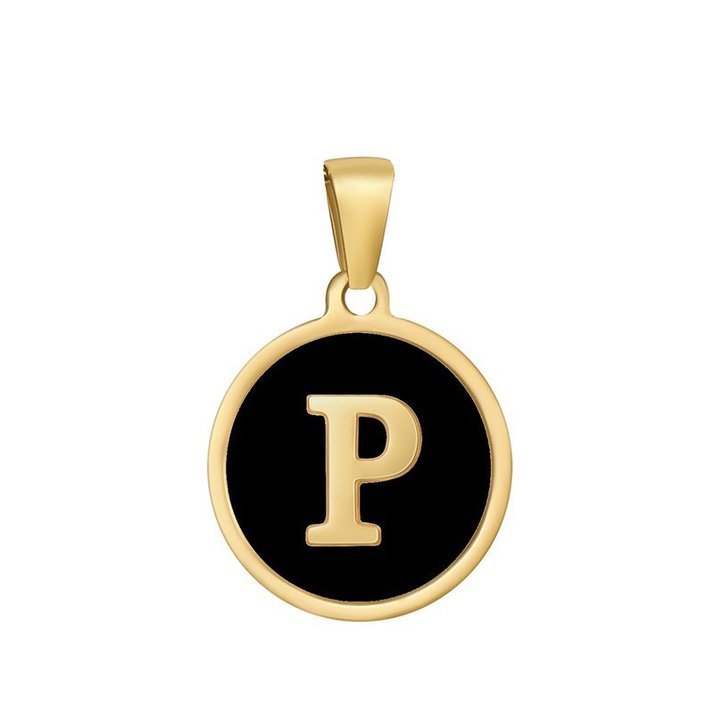 4g Weight Pendant Jewelry Making Type 16mm Jewelry Making Size DIY Jewelry Accessories Classification 1 Piece Quantity 304 Stainless Steel Material Letter, Word Pattern Classic Style Style Enamel, Plating Craft Black Color 1 Piece 16mm 304 Stainless Steel Letter Word Pendant DIY Jewelry Accessories 16