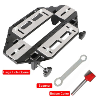 Wooden door unity openings hinge hinge positioning slot machine woodwork installation lock fixed drilling hole guide board slot fixture