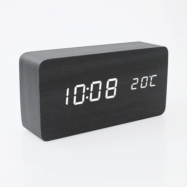 H6002 black wood white characters