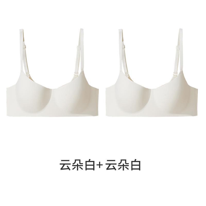 Dailuofei ソフトでぴったりフィット、スリムでスリムな夏用シームレス女性用ブラジャー、小胸と中胸の女の子向けの薄い滑らかな下着|undefined