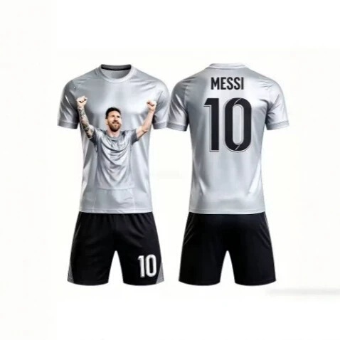2026 Summer Messi No. 10 Football Jersey Fan Special Edition Men's and Women's T-Shirt and Shorts Set Quick-Dry