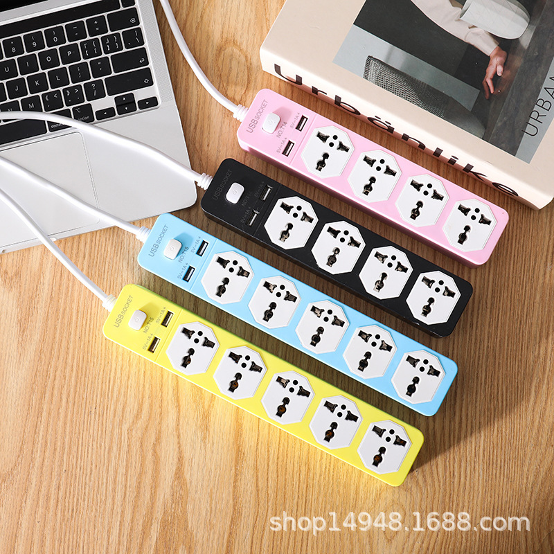 Serie NT T13 # T14 # T15 # 2USB con un solo cable enchufe de fila para el sudeste asiático dos enchufes de 3 metros de comercio exterior enchufe de fila