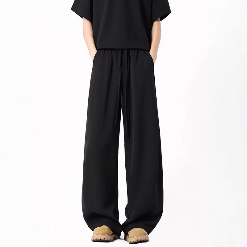 American Retro Scimitar Men's Summer Thin Trendy Drape Casual Versatile Sweatpants Wide-Leg Sports Pants