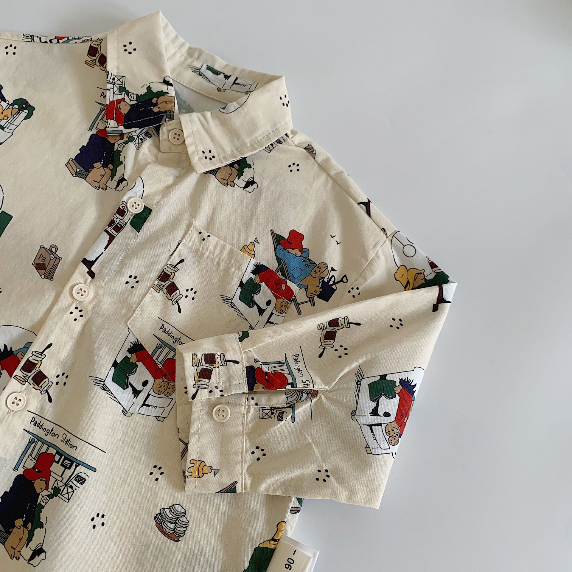 Camisas infantiles Maibao 2025 primavera y otoño nuevo cardigán de dibujos animados, ropa infantil casual para hombres y mujeres, camisas de flores variadas