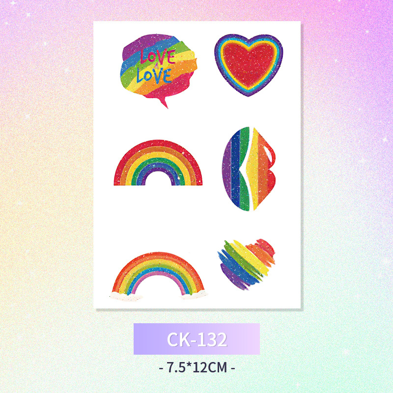 Glitter mariposa cara pegatinas tatuaje pegatinas hadas lavable impermeable de larga duración lindo unicornio ciervo Luna Estrella Planeta