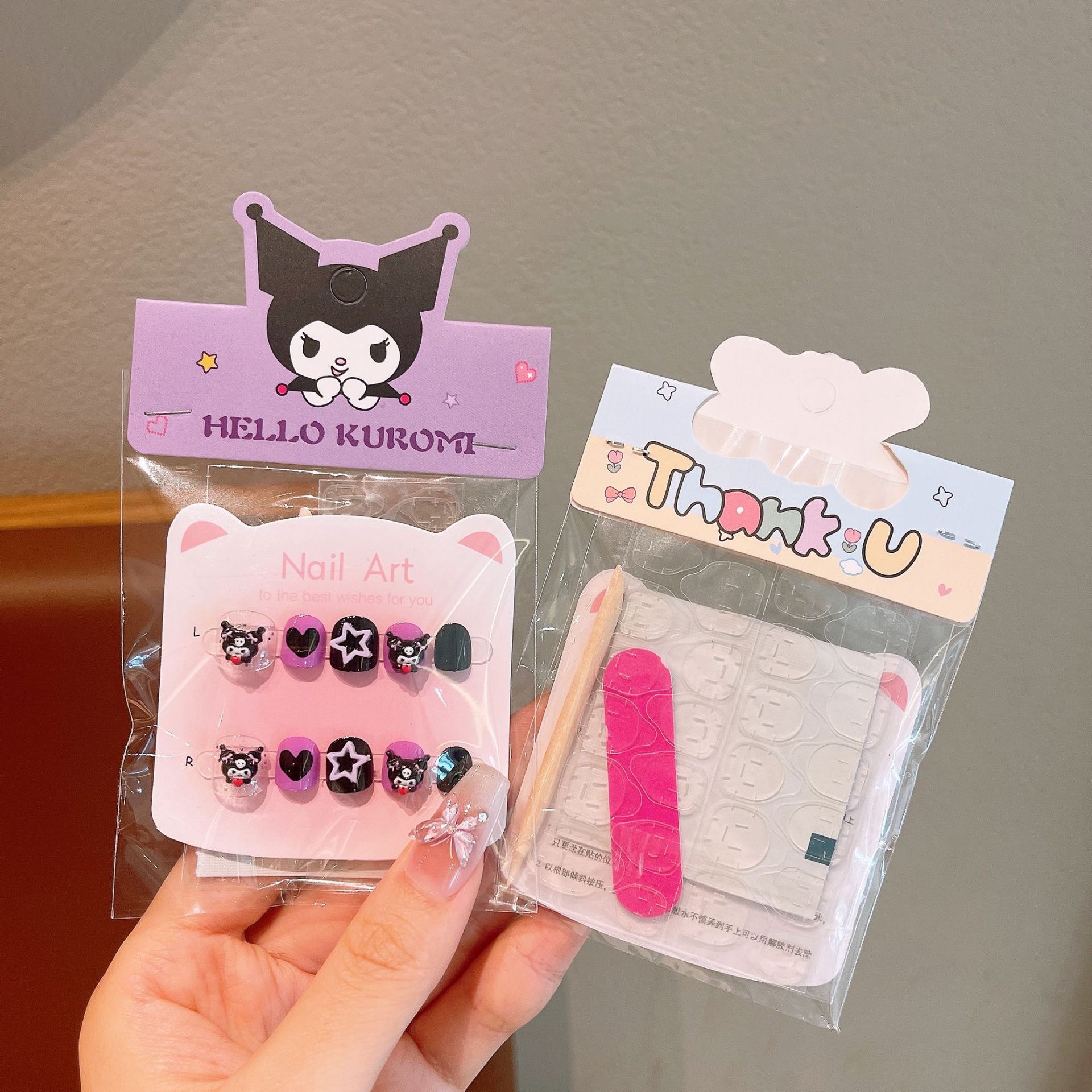 2025 Niños Año Nuevo manicure piezas desmontables niñas desnudas niñas amigas dibujos animados pegatinas de uñas juguetes