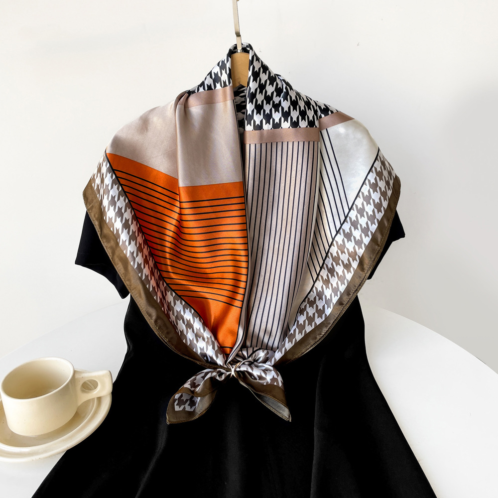 80g Weight Silk Scarf Classification Holiday, Travel Occasion Polyester Material Polka Dots, Leopard Pattern Spring&Summer Season Women's Gender Elegant, Vintage Style Style Women's Elegant Vintage Style Polka Dots Leopard Polyester Silk Scarf 21