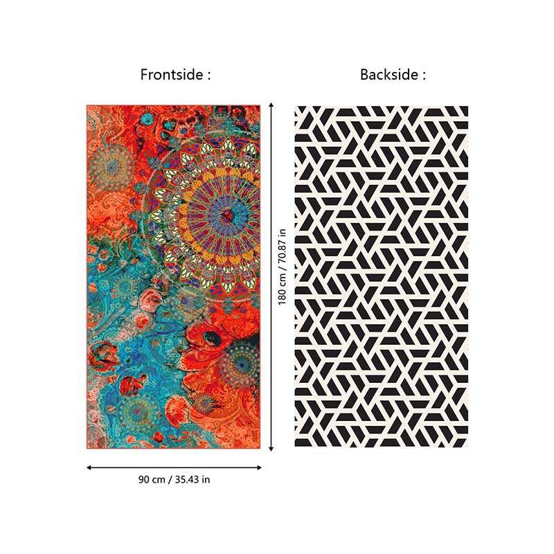 Mandala tortuga de mar de seda de doble cara impresión de secado rápido toalla de playa toalla de natación para adultos microfibra