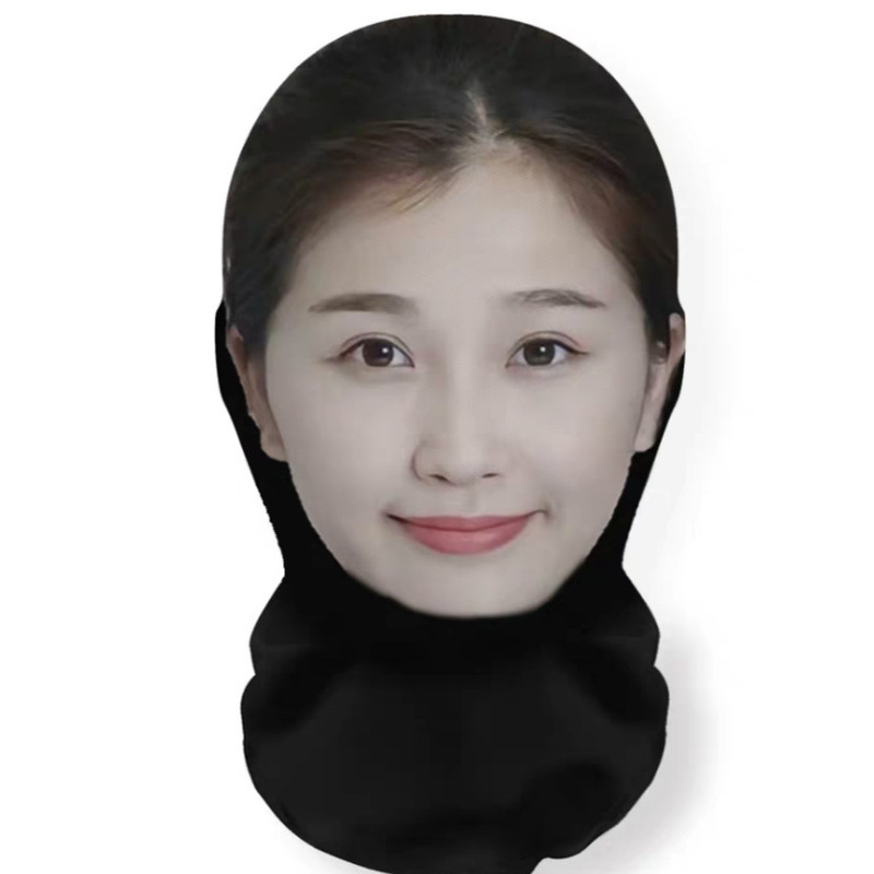 新款3D仿真人明星人脸装扮头套派对装饰面罩明星全脸搞笑网纱头套|undefined