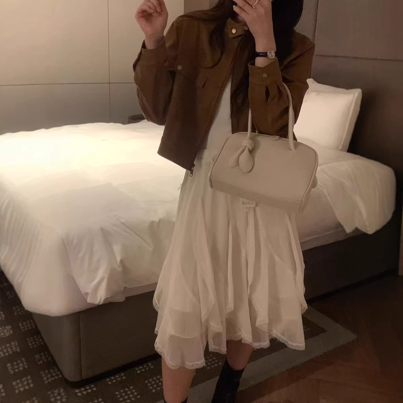 Short Suede Jacket for Women in Autumn, Loose Fit, Short Style, Women's Jacket G1532
