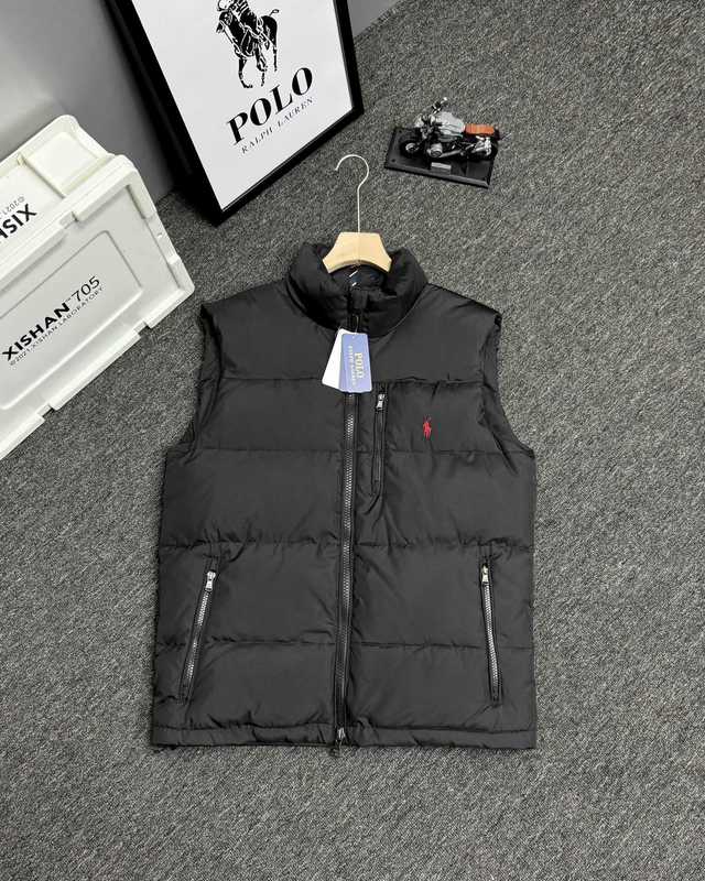 跨境高品质RL拉夫小马刺绣立领防沾水羽绒服保暖羽绒马甲男情侣款|undefined