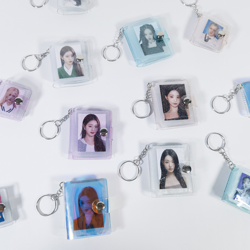 Wholesale supply mini 1 inch 2 inch photo album with keychain tack photo album children's growth small photo album