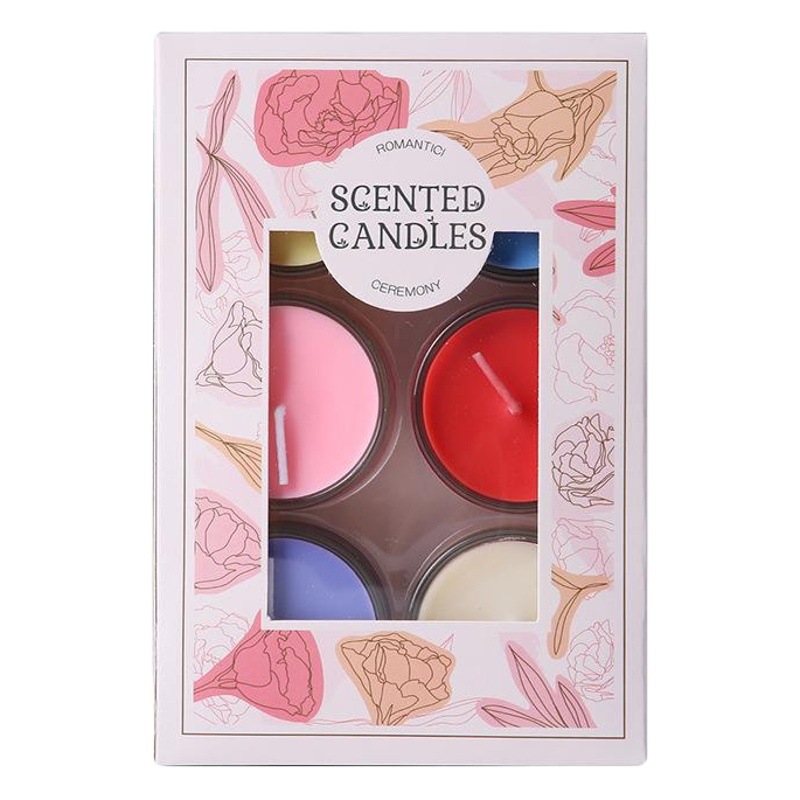 Venta al por mayor transfronteriza de velas pequeñas redondas, portavelas, eliminación de humo, eliminación de olores, confesión del Día de San Valentín, cena romántica a la luz de las velas, fragancia de aromaterapia
