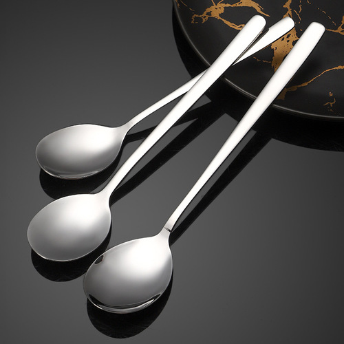 Manufacturer's creative 316 stainless steel spoon Korean soup spoon tableware long handle household thickened mixing spoon table spoon wholesale