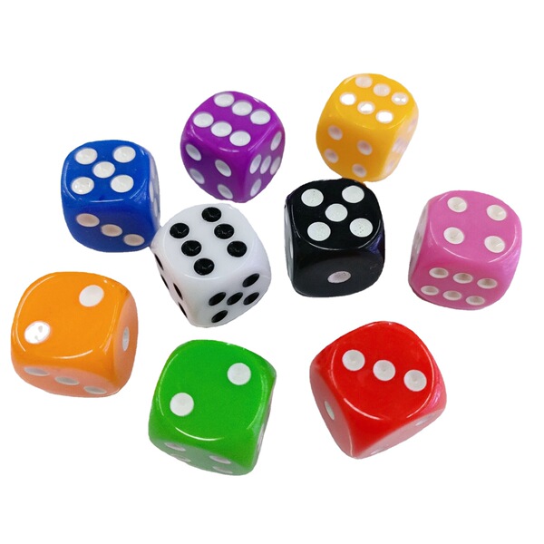 acrylic plastic dice