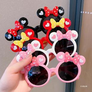 Children's sunglasses sunglasses boy girl cartoon bow love baby sun protection glasses princess style