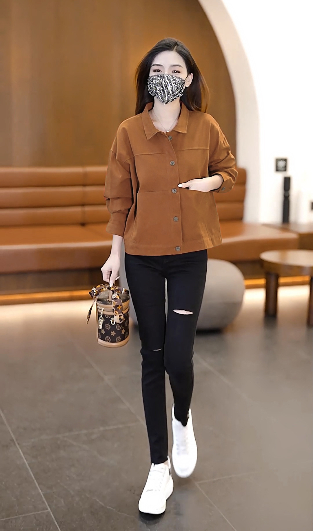 D7601 750K ÁO KHOÁC NỮ BAOENRI DÁNG DỘNG MÙA XUÂN THU ĐÔNG KÍN CỔ THỜI TRANG NỮ G02 SẢN PHẨM MỚI