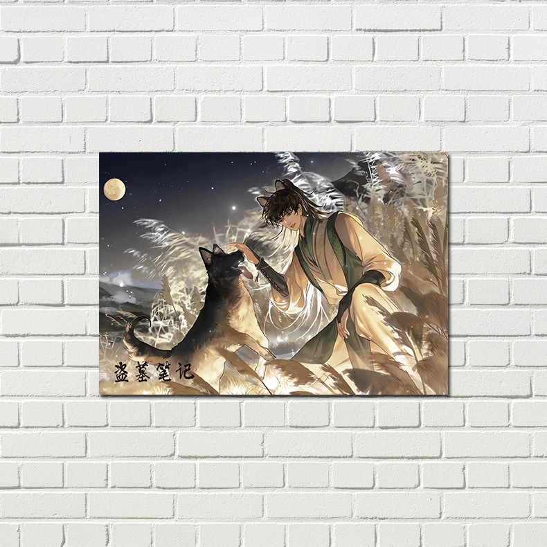 High-Definition Copperplate Paper Poster Set of 8 "Tomb Raider Notes" Animation Peripheral Dormitory Wall Sticker Decorative Background Wall