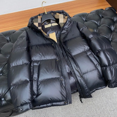 高版本巴家字母徽标连帽羽绒服男女冬季新款时尚休闲保暖鸭绒外套