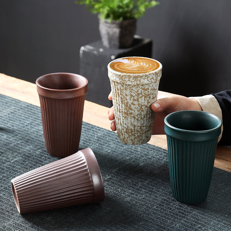 ceramic coffee fresh capacious glass for home use with glass