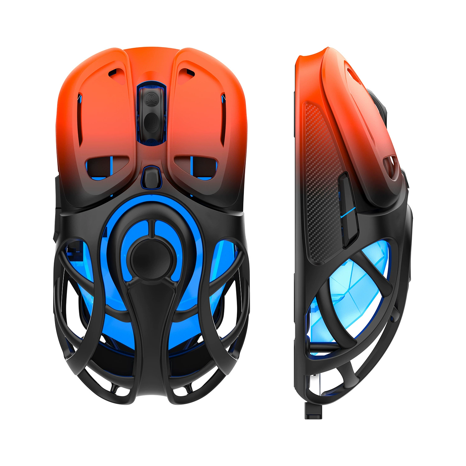 Viper X10 Wireless Bluetooth Tri-mode Mouse Illuminated Hollow Firefly Gaming Mouse 1K Return Cross-border